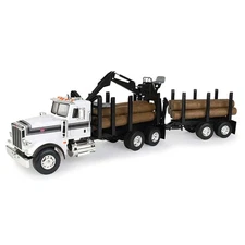 ERTL 1/16 Big Farm Peterbilt Model 367 Log Truck with Pup Trailer and Logs 46720