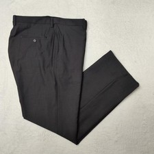 Hugo Boss Dress Pants Mens 34x31 Gray Flat Grand Central Suit Trousers Made USA