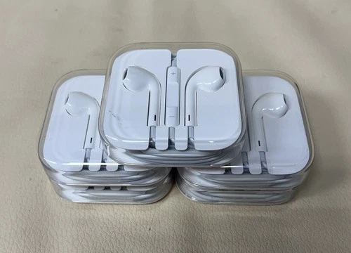 LOT OF 5 Original Apple iPhone EarPods Wired 3.5mm Headset Earbud Headphones