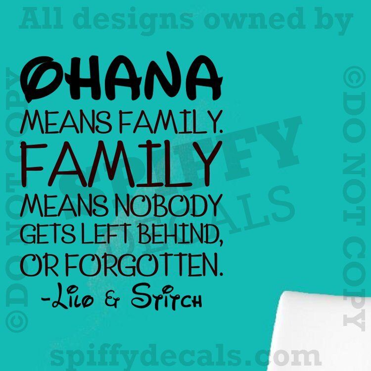 Stitch OHANA - Family Disney Silhouette Vinyl Decals, Glass Decals for in  2023