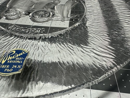 Vintage German Bleikristall Crystal Plate UBER 24% PbO 200 Year Anniversary USA - Bild 10 von 12