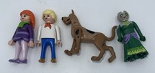 Lot Of 4 Playmobil Figures Scooby Doo Daphne Fred Ghost Girl  READ  