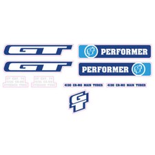 2008 GT BMX - Performer Light and Dark blue Clear decal set