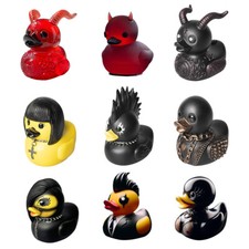 Resin Satanic Duck Punk Duck Rocker Ducks Lady Valentina Goth Home Desk Decor