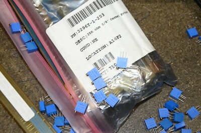 Bourns 3296Y-1-253 25K Ohm 3/8 Cermet Trimmer Potentiometers Lot of 25