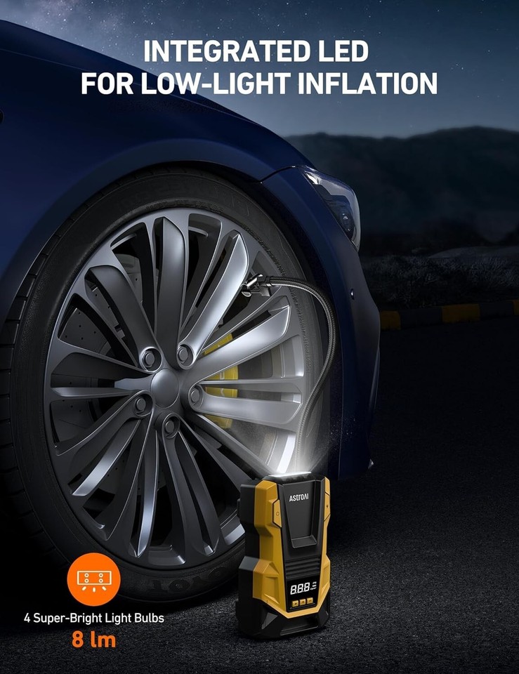 AC/DC Tire Inflator Portable Air Compressor for Car, Air Pump for Car