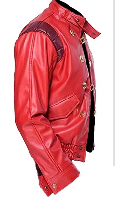 Akira Kaneda Capsule Red Motorcycle Faux Leather Jacket Special