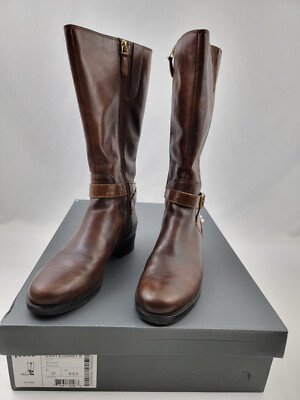 ECCO Adel Brown Harness Riding Boots Women's Size