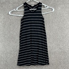Madewell Women's Dress Size Extra Small Black White Striped Sleeveless Pullover