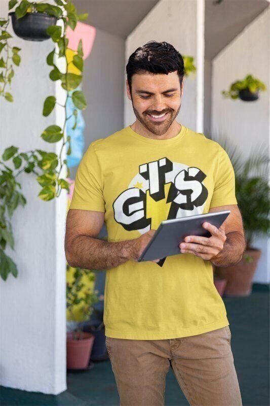 ミュージシャン Layered T-shirt \"little punk\" [Yellow] L CM Punk GTS Go To Sleep Yellow Short Sleeve Mens T-shirt