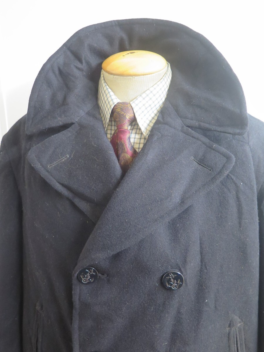 DSCP Quarterdeck Replica US NAVY PEA COAT Naval Clothing Wool L 44