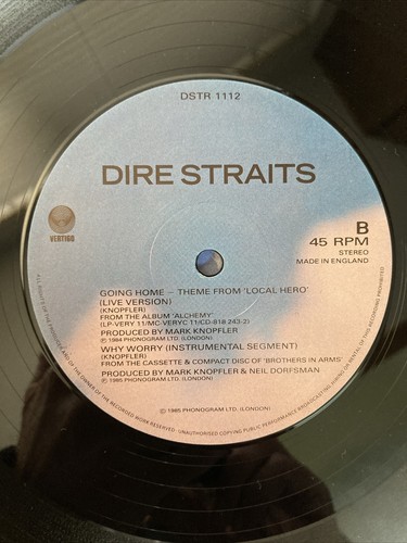 1985 Dire Straits - Brothers In Arms (Full Length Version) (12” Single Vinyl) - Picture 5 of 8