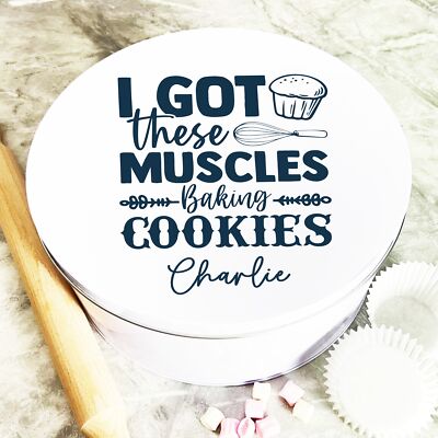 Runde I Got These Muscles Backplätzchen personalisierte Keksform