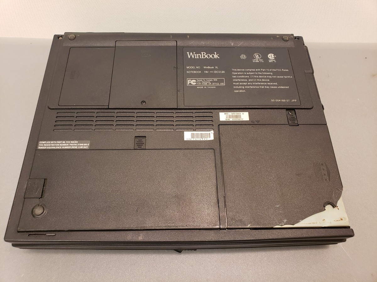 Vintage Winbook XL Laptop Pentium 233 MMX 64MB 6GB 1.44MB Vintage Winbook XL Laptop Pentium 233 MMX 64MB 6GB 1.44MB