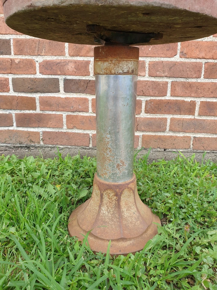 Taburete de heladería T 19" silla de bar fuente de refrescos hierro fundido decoración industrial Foto 2 de 4