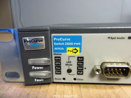 HP J8762A - 2600-PWR Switch 8-PORT PoE 10/100 +1x Gigabit 1x SFP INCL RACK EARS - Afbeelding 2 van 3