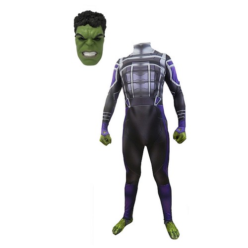 Maschera Vestito Carnevale Bambino Uomo Cosplay Costume Game Simile HULK02 - Foto 11 di 11
