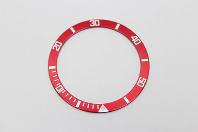 Aluminium Bezel insert red Inlay rot  fit for Seiko SKX/SRDP Ø 38mm / 31,5mm