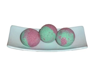 EINSEIFER Badepralinen 3-er Duft ERDBEER RHABARBER Badebombe Frische - Kosmetik Badezusatz