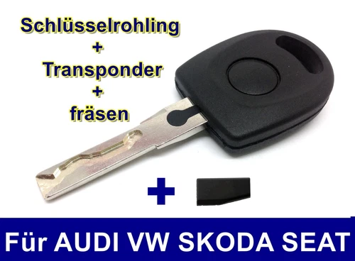 Replacement Key + Transponder Imitation Milling for Audi VW Skoda Seat Haa