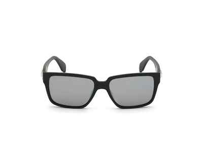 Adidas OR0013 02C Matte Black Mirrored Plastic Square Sunglasses Frame 55-16-140