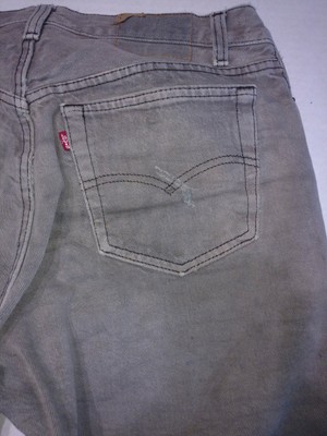 90s Levis Jeans 32x32 tag Grey 501 Button Fly Men's black stitching TRASHED  | eBay
