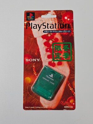初代 プレステ Memory Card PS1 PLAYSTATION * RED & GREEN WINTER EDITION MEMORY CARD