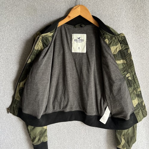 Hollister Full Zip Bomber Jacket Camouflage Medium - Picture 6 of 11