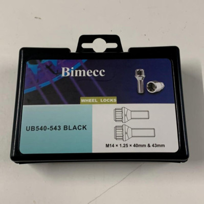 BMW F series ALLOY WHEEL LOCKING BOLTS BIMECC M14X1.25 40mm 43mm