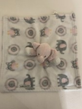 Blankets Beyond Pink Elephant White Gray Security Blanket Lovey Nunu
