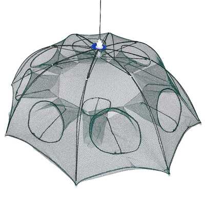 Fishing Net Trap Portable Folded Foldable Crab Net Cast Dip Bait Fish Shrimp