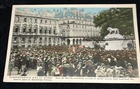 C1918 WW1 INDEPENDENCE DAY IN Paris American Troops Military Postcard