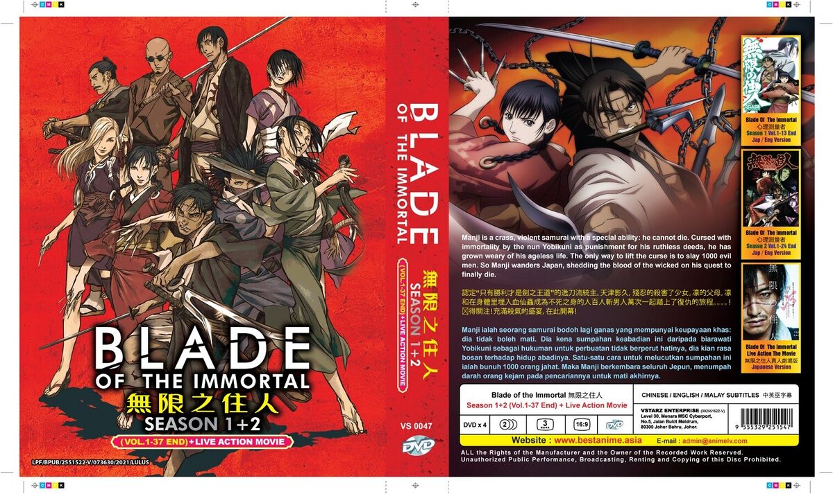 ANIME DVD~ENGLISH DUBBED~Blade Of The Immortal Season 1+2(1-37End+Live  Action)