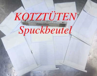 BUND - BUNDESWEHR 10 crushing bags spit bag vomit bag collection bag flight balloon motion sickness car