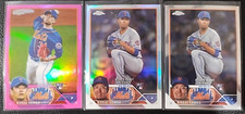 2023 Topps Chrome Kodai senga Pink+Silver Refractor+Base Rookie NY METS MINT
