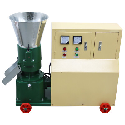 200-250kg/h Output Animal Feed Pellet Mill Machine w/6mm Plate 220V 3-phase 10HP