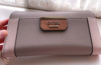 Guess 1981 Vintage Damen Maxi zweifarbige Geldbörse Geldbörse