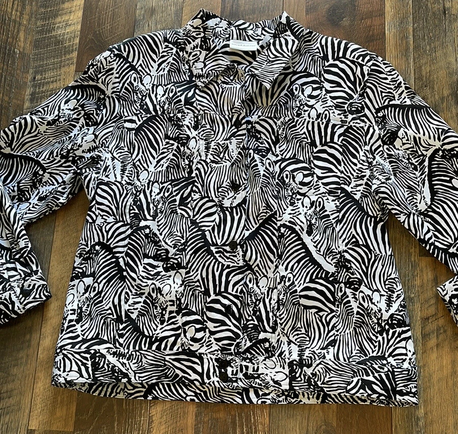 zebra button down