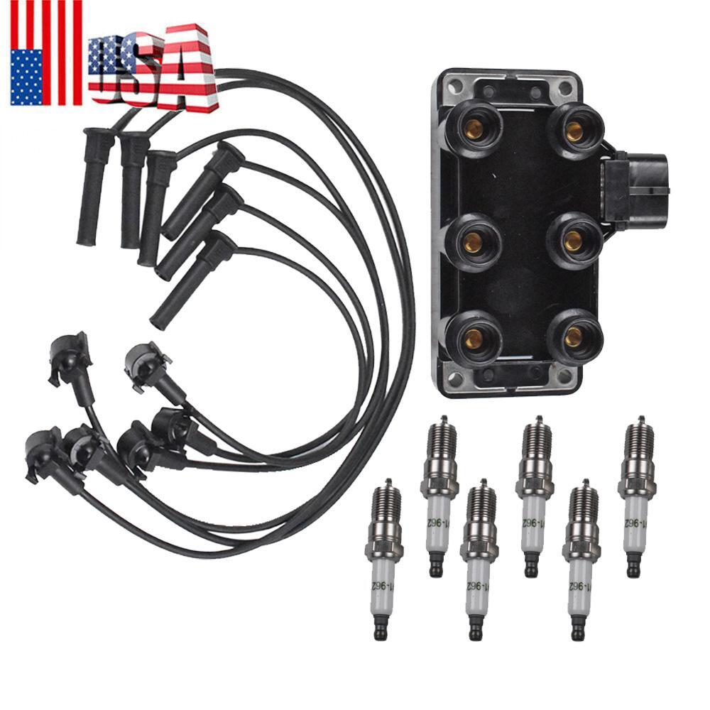 Ignition Coil Spark Plug Wire Set For Ford Explorer Sport Trac V6 4.0L FD480