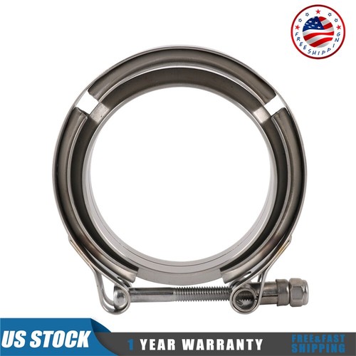 NEW 3.5 inch 89mm V-Band Clamp W/Flanges Fit Exhaust Pipes 304 Stainless Steel - Picture 8 of 16