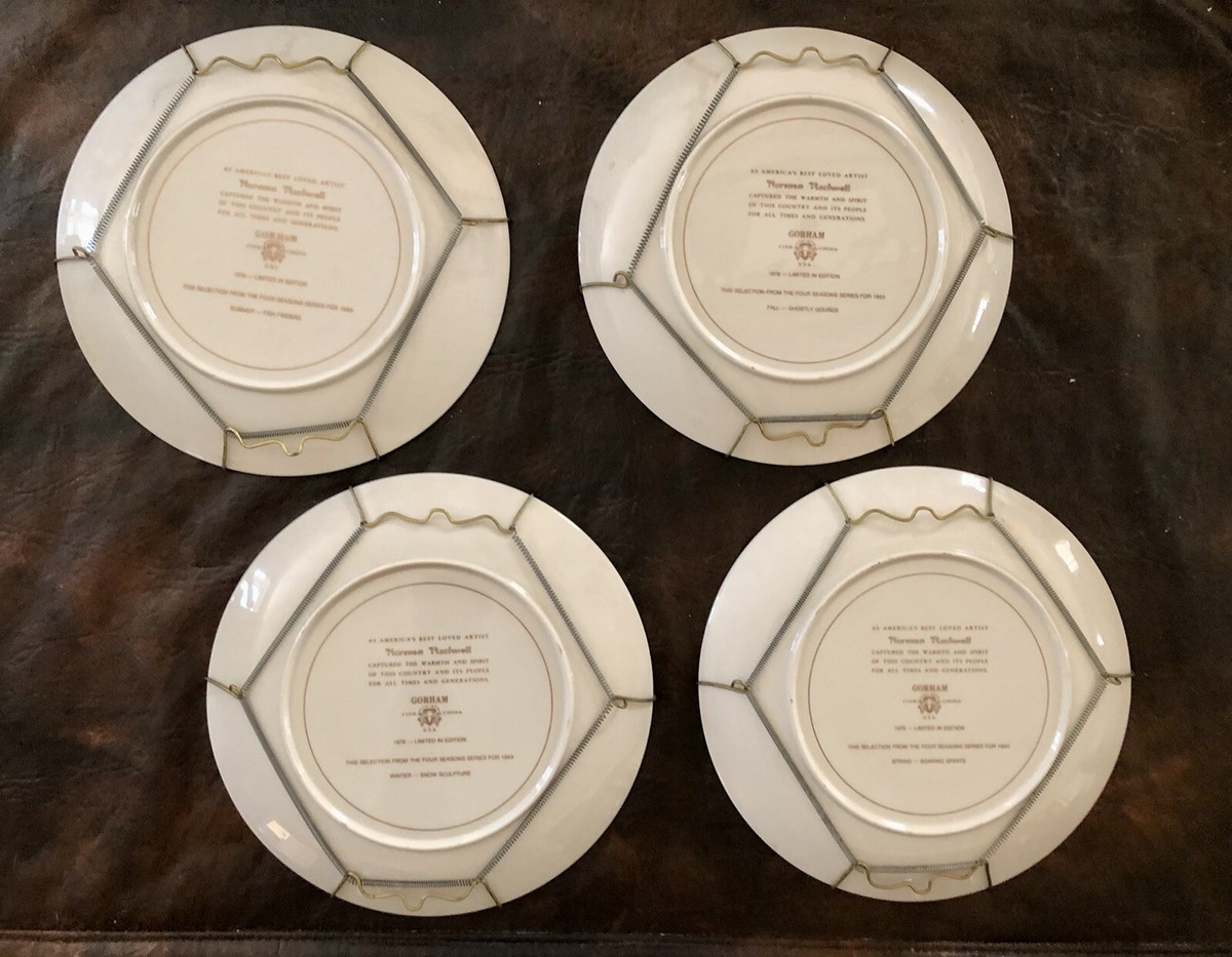 ノーマン ロックウェル ザ フォーシーズンス（４種類） Set of 4 1973 Norman Rockwell Four Seasons Plates 'Ages of