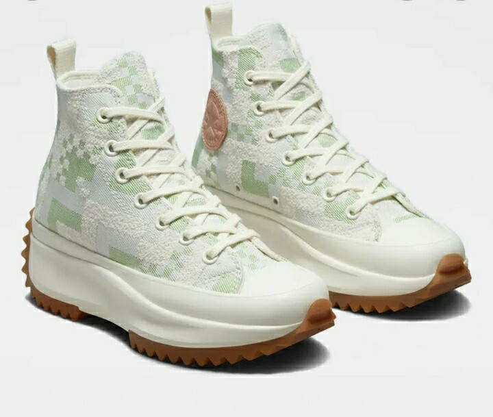 Converse Run Star Hike Crafted Jacquard Unisex Sneakers White Size 5 Men 6.5 Women