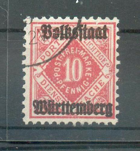 Württemberg 138II ABART GEF- Gest. (42791