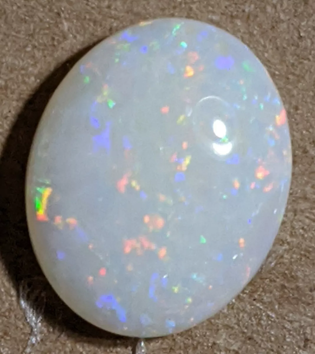 Classic! 4.45ct Light Opal Multicolor Pinfire Oval from Coober Pedy AU