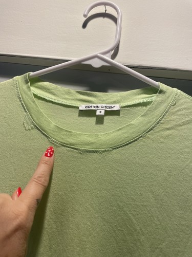 Cotton Citizen Womens Tee Shirt Top Green Small Read Description - Picture 6 of 12