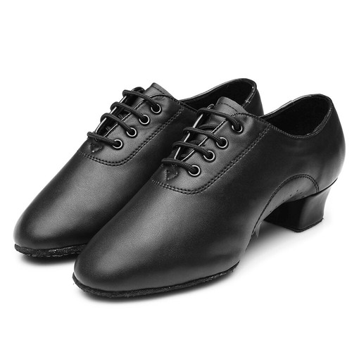 Zapatos de baile de tango latino de salón para hombres niños zapatos de salsa de negros tacón PU 3,5 cm | eBay
