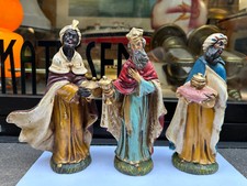 PRESEPE FONTANINI cm 20 RE MAGI 3 vecchie statuine NATIVITY