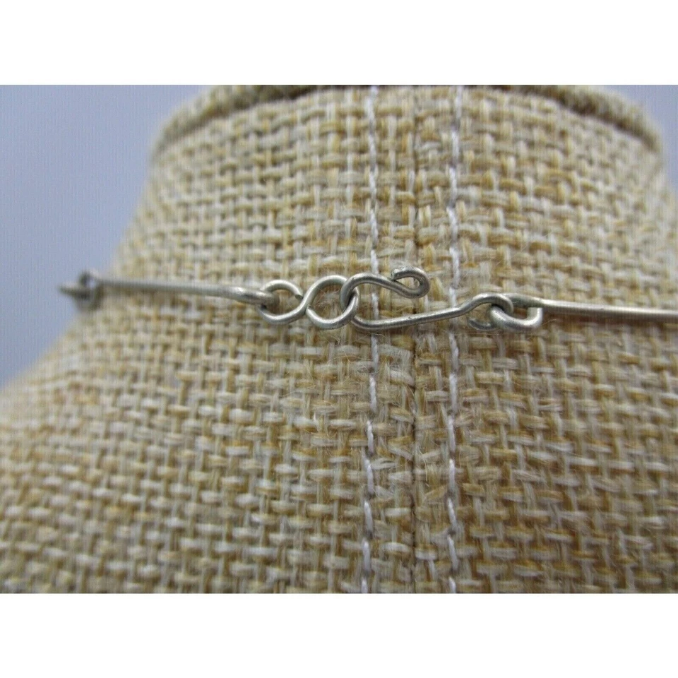 Cuelga de cuarzo rosa vintage tono plata boho bali danza del vientre, cierre de gancho de 15" Foto 4 de 4