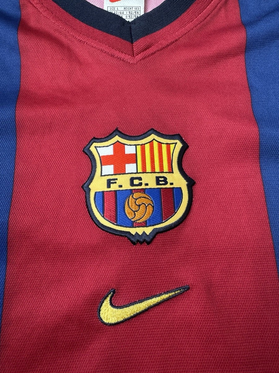 Vintage FC Barcelona Jersey Nike 2000 - 2001 Home Shirt L Barça
