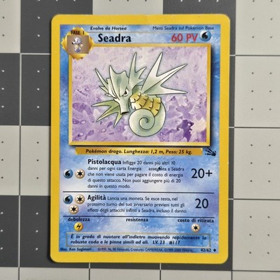 Seadra Fossil Misprint Error Energy Shift Italian Pokemon Card 42